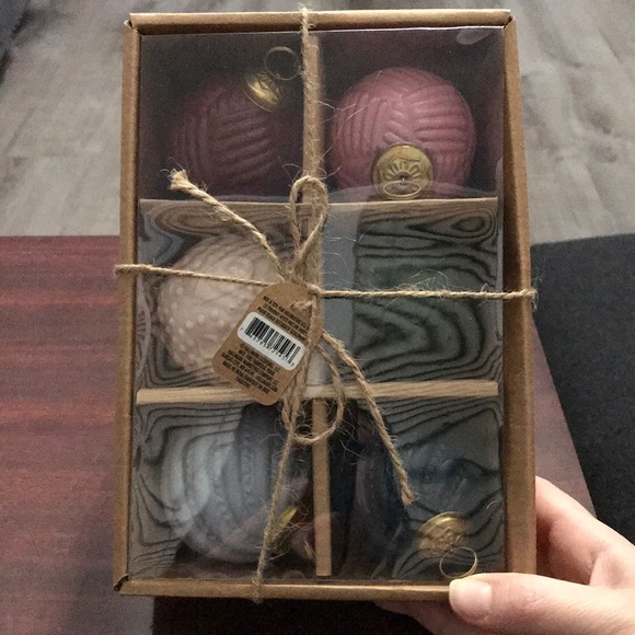 Hallmark Asst Colors Glass Christmas Ball Ornaments Set of 6 ~ New in Box - Picture 1 of 6